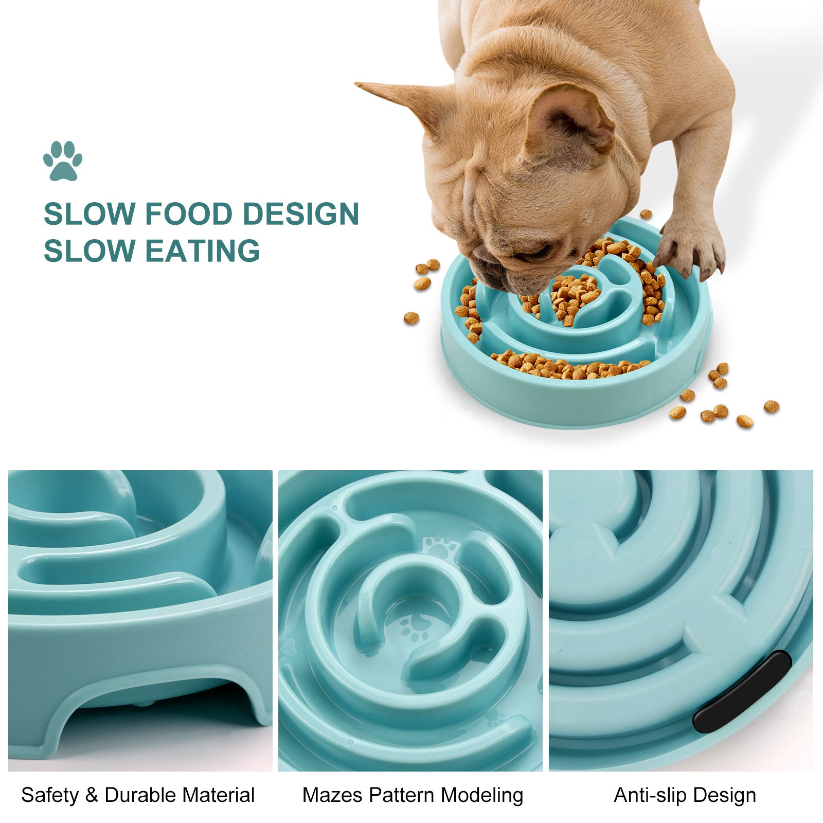 Silicone Puzzle Slow Feeder Bowl for Healthy Eating