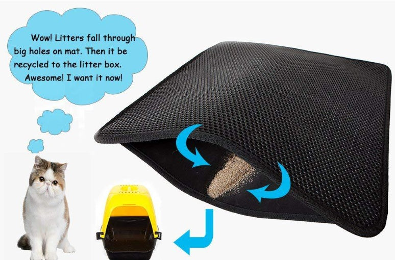 Waterproof Cat Litter Mat That Traps Mess Instantly