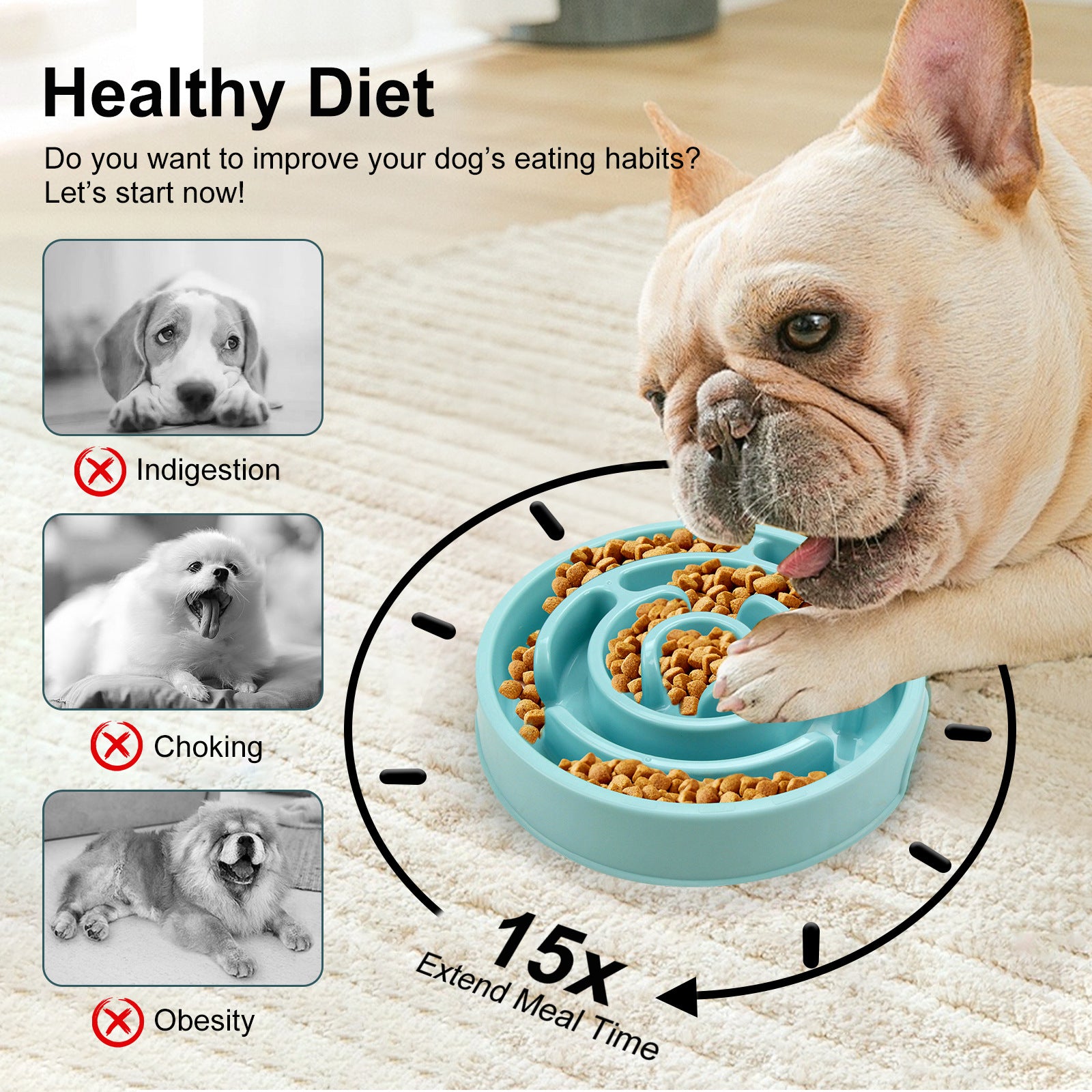 Silicone Puzzle Slow Feeder Bowl for Healthy Eating