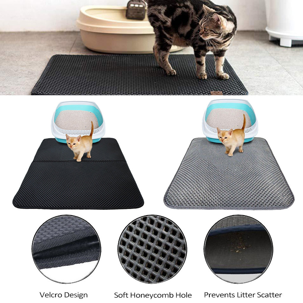 Waterproof Cat Litter Mat That Traps Mess Instantly