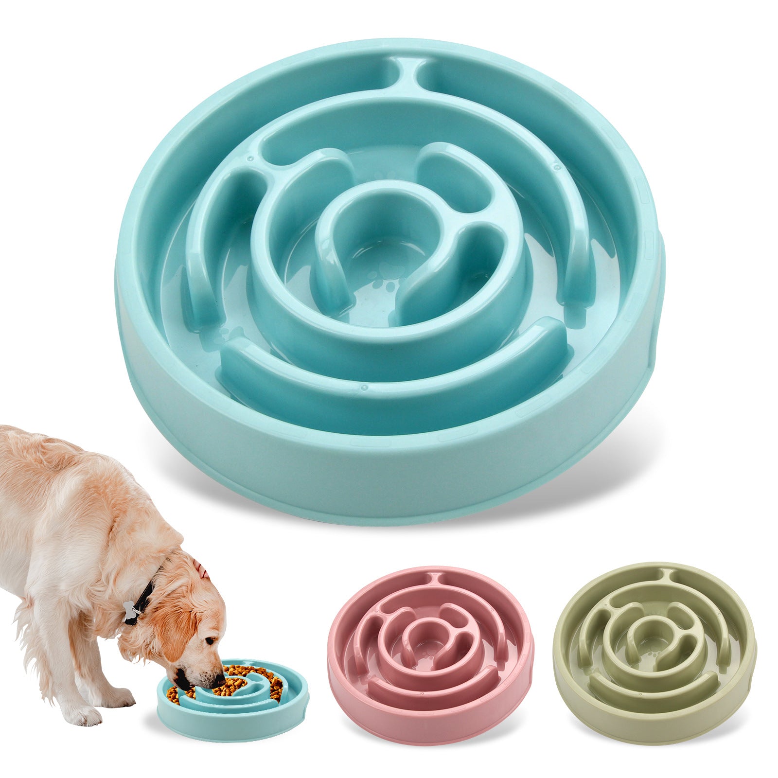 Silicone Puzzle Slow Feeder Bowl for Healthy Eating